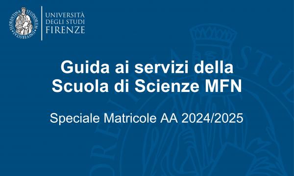 Guida ai servizi della Scuola di Scienze MFN